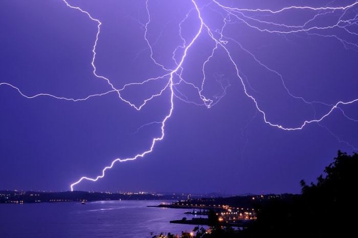 Sie könnten vom Himmel angegriffen werden. Die Wahrscheinlichkeit, vom Blitz getroffen zu werden, liegt bei 1 zu 300.000.