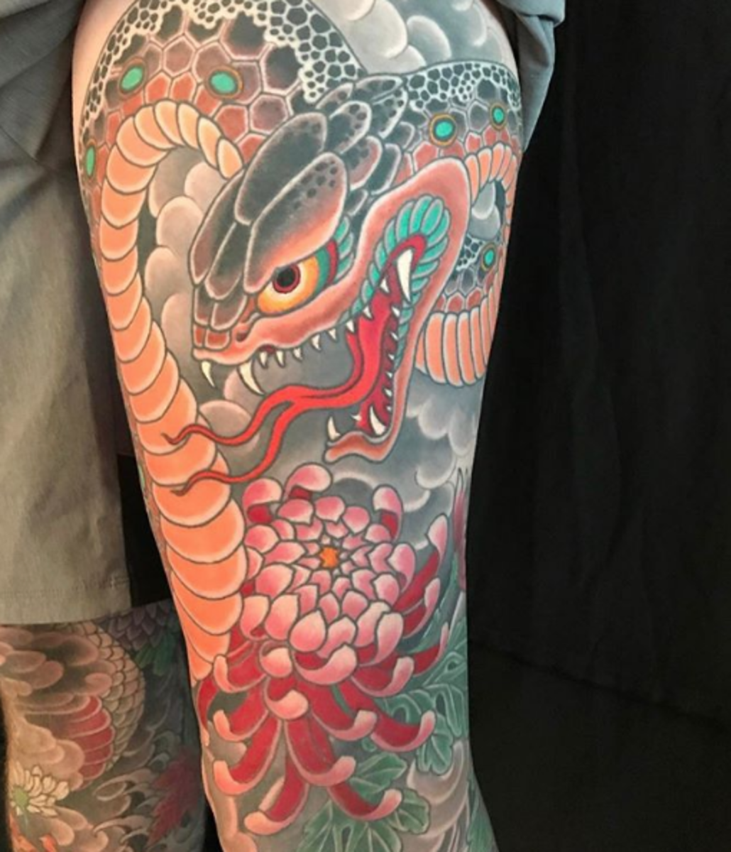 tätowierung, tätowierer, tätowierungsdesign, tattooinspiration, tätowierungskunst, japanisches tattoo, eingefärbt, inkedmag