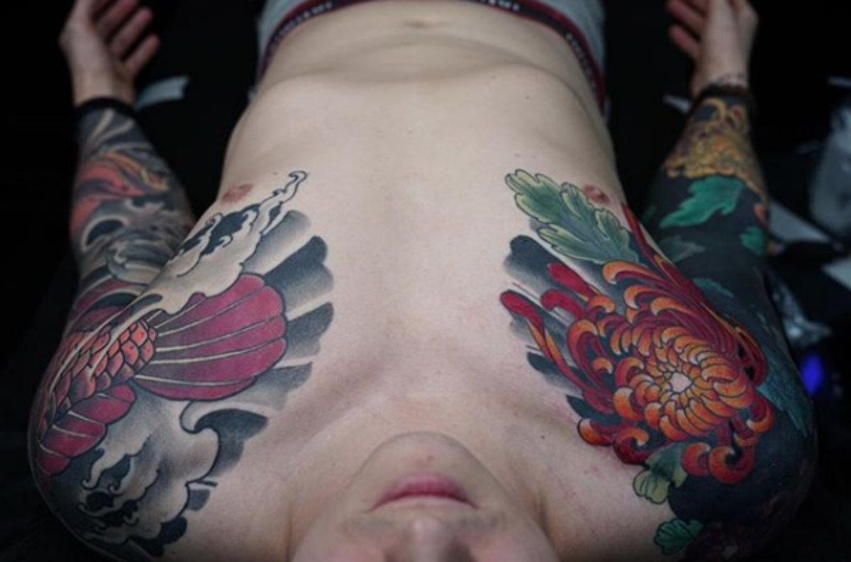 tätowierung, tätowierer, tätowierungsdesign, tattooinspiration, tätowierungskunst, japanisches tattoo, eingefärbt, inkedmag