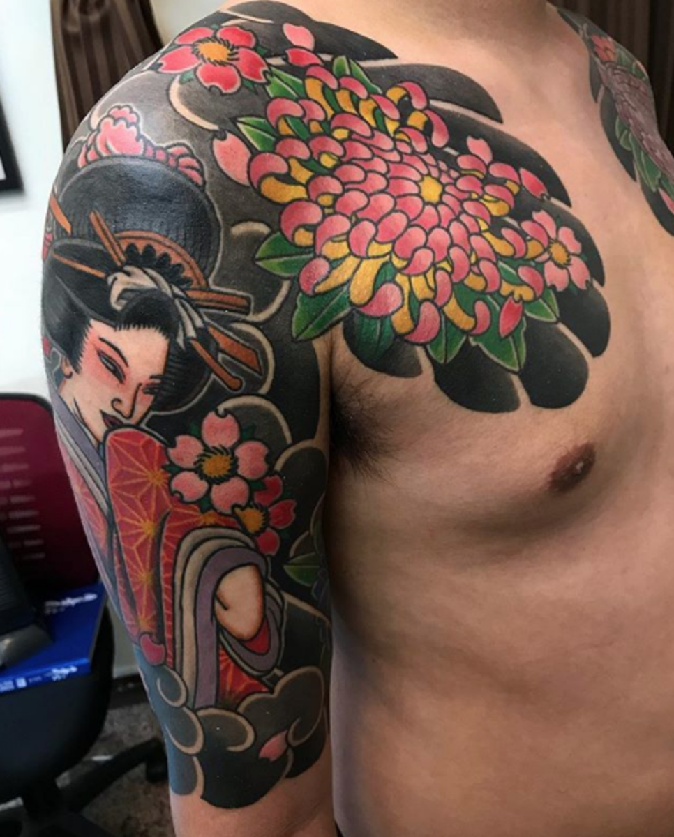 tätowierung, tätowierer, tätowierungsdesign, tattooinspiration, tätowierungskunst, japanisches tattoo, eingefärbt, inkedmag