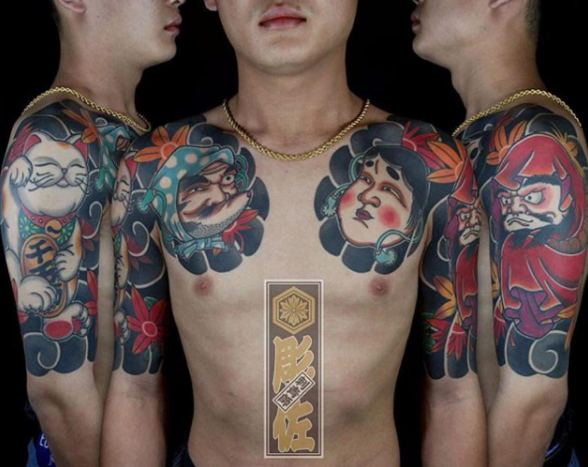 tätowierung, tätowierer, tätowierungsdesign, tattooinspiration, tätowierungskunst, japanisches tattoo, eingefärbt, inkedmag