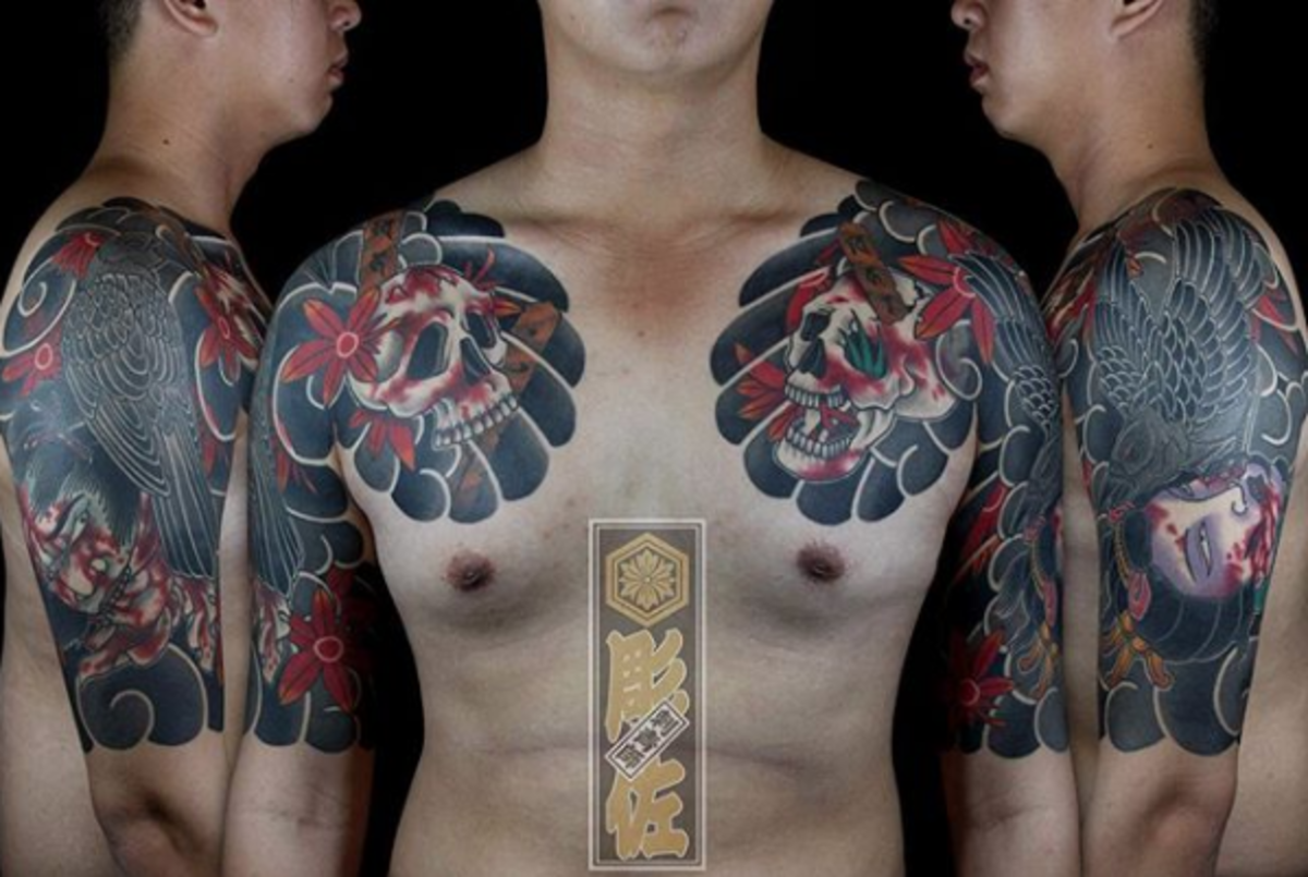 tätowierung, tätowierer, tätowierungsdesign, tattooinspiration, tätowierungskunst, japanisches tattoo, eingefärbt, inkedmag