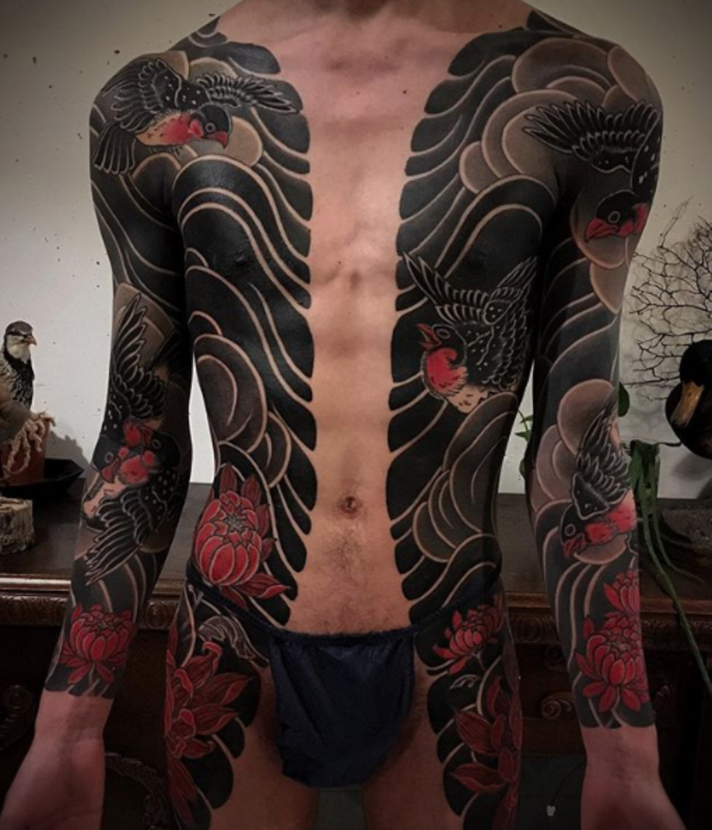 tätowierung, tätowierer, tätowierungsdesign, tattooinspiration, tätowierungskunst, japanisches tattoo, eingefärbt, inkedmag