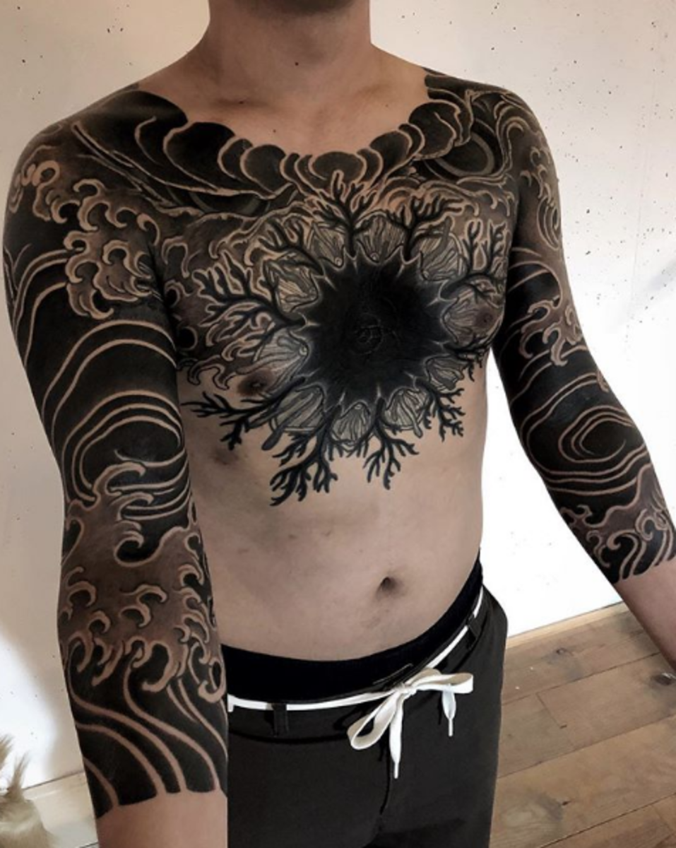 tätowierung, tätowierer, tätowierungsdesign, tattooinspiration, tätowierungskunst, japanisches tattoo, eingefärbt, inkedmag