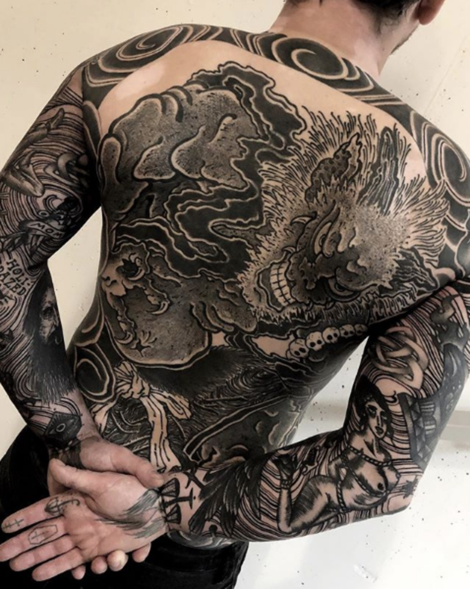 tätowierung, tätowierer, tätowierungsdesign, tattooinspiration, tätowierungskunst, japanisches tattoo, eingefärbt, inkedmag