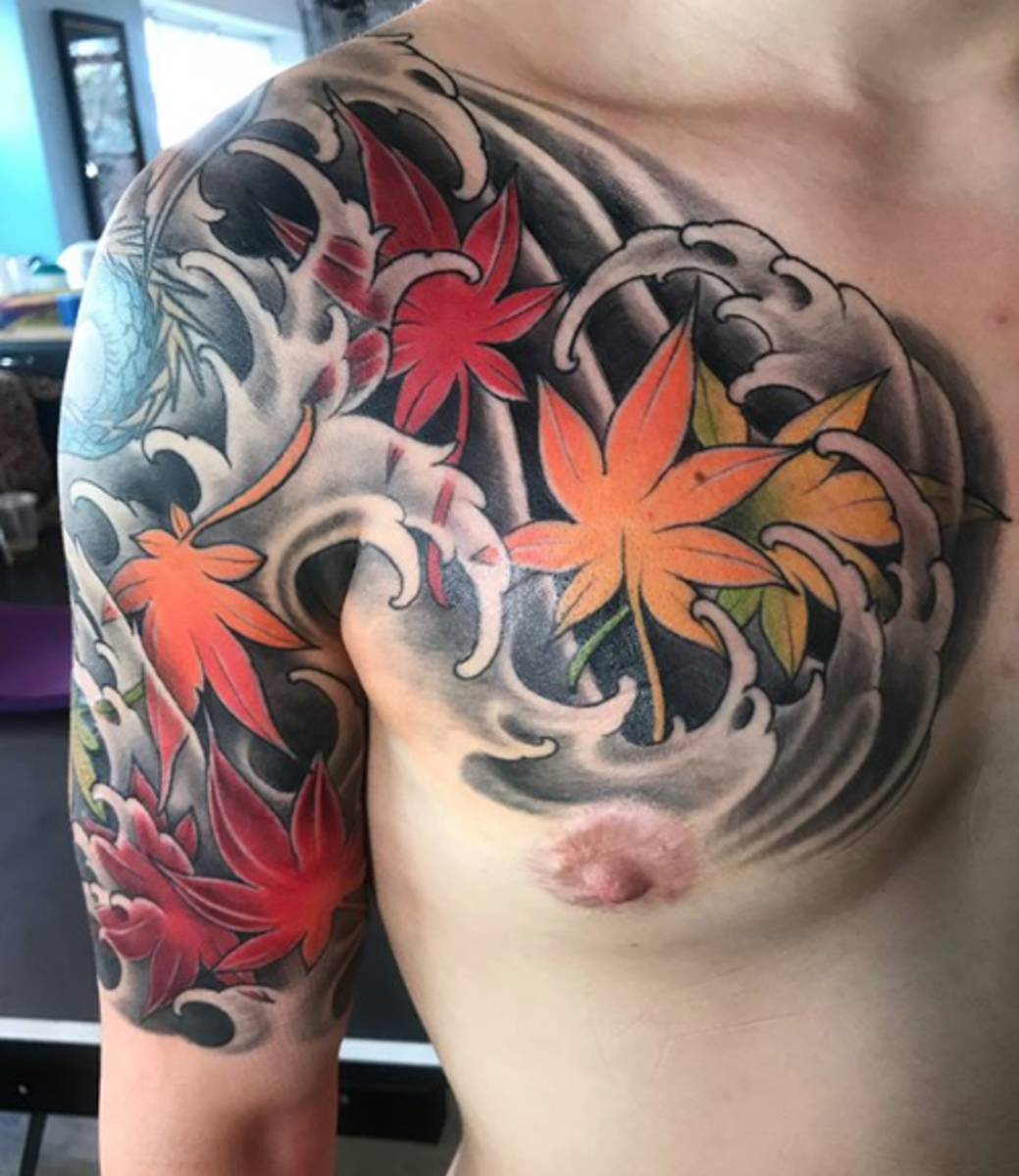 tätowierung, tätowierer, tätowierungsdesign, tattooinspiration, tätowierungskunst, japanisches tattoo, eingefärbt, inkedmag