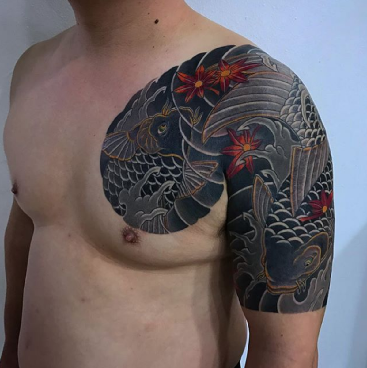 tätowierung, tätowierer, tätowierungsdesign, tattooinspiration, tätowierungskunst, japanisches tattoo, eingefärbt, inkedmag