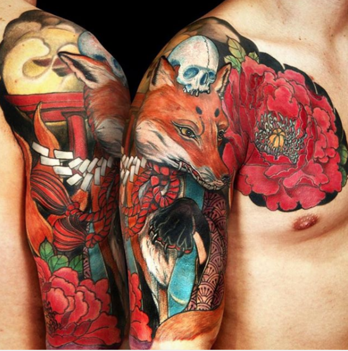 tätowierung, tätowierer, tätowierungsdesign, tattooinspiration, tätowierungskunst, japanisches tattoo, eingefärbt, inkedmag