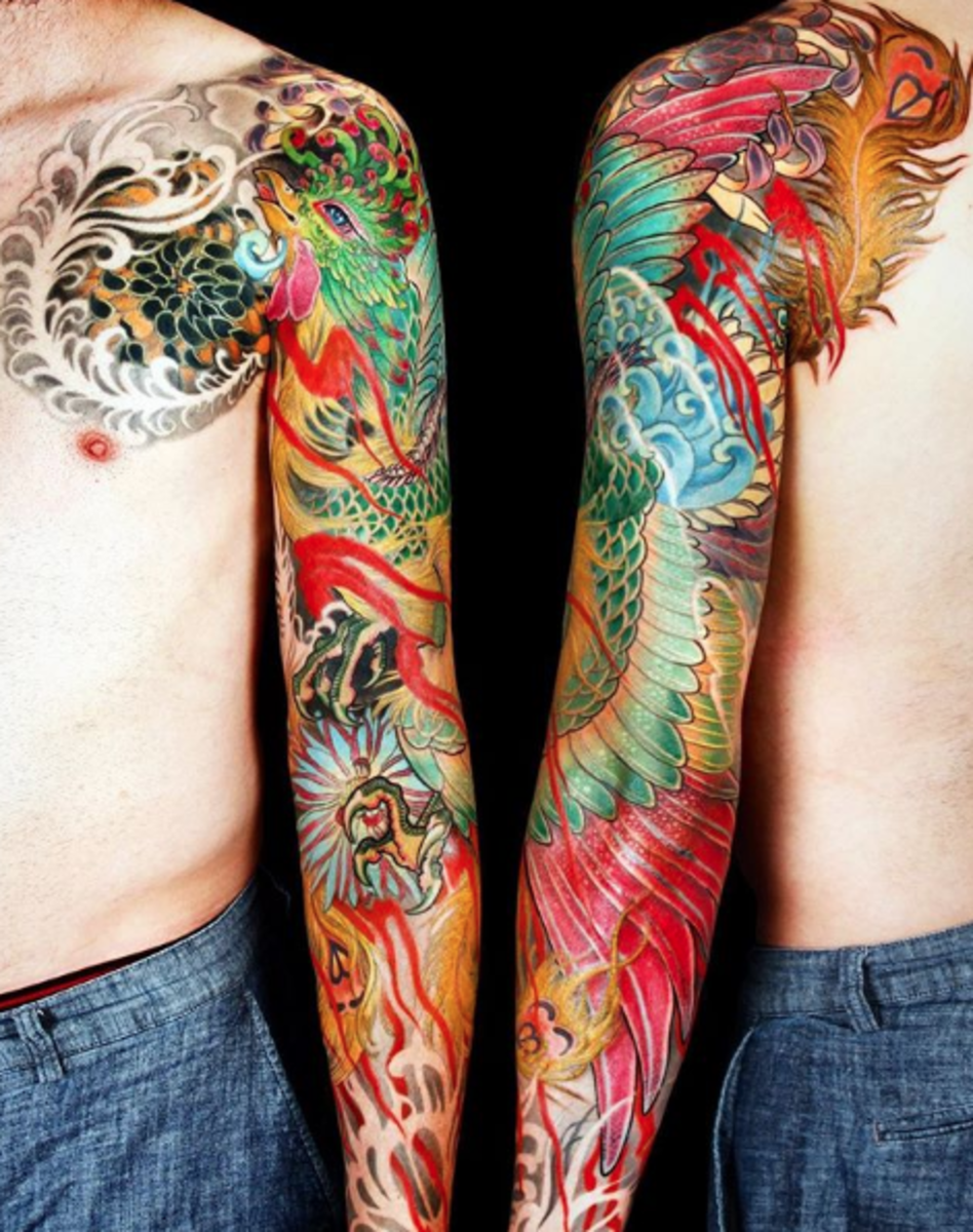 tätowierung, tätowierer, tätowierungsdesign, tattooinspiration, tätowierungskunst, japanisches tattoo, eingefärbt, inkedmag