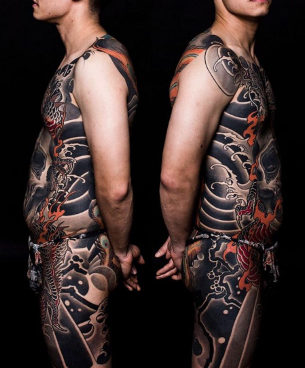 tätowierung, tätowierer, tätowierungsdesign, tattooinspiration, tätowierungskunst, japanisches tattoo, eingefärbt, inkedmag