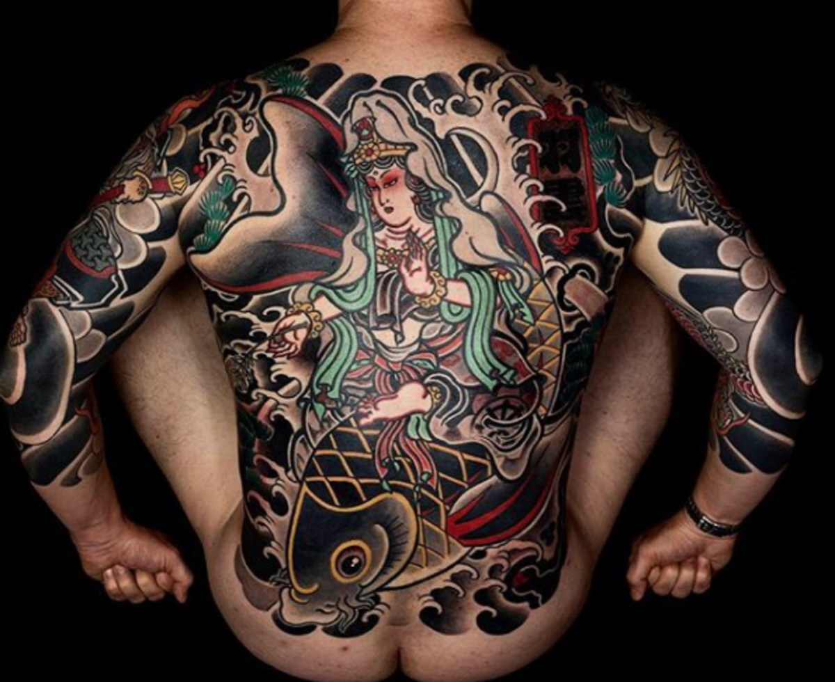 tätowierung, tätowierer, tätowierungsdesign, tattooinspiration, tätowierungskunst, japanisches tattoo, eingefärbt, inkedmag