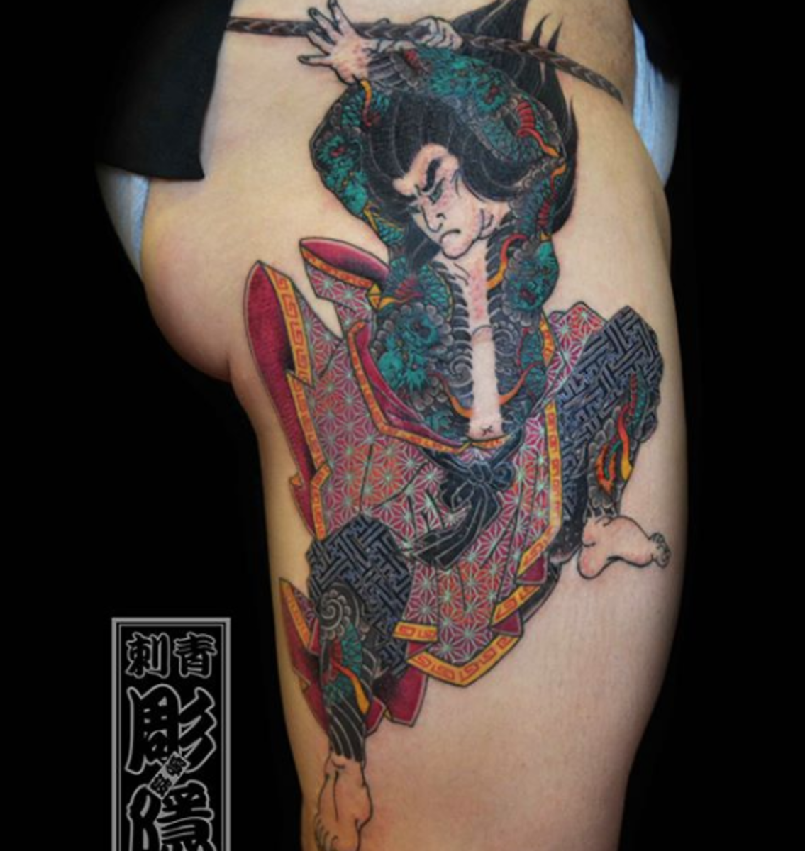 tätowierung, tätowierer, tätowierungsdesign, tattooinspiration, tätowierungskunst, japanisches tattoo, eingefärbt, inkedmag