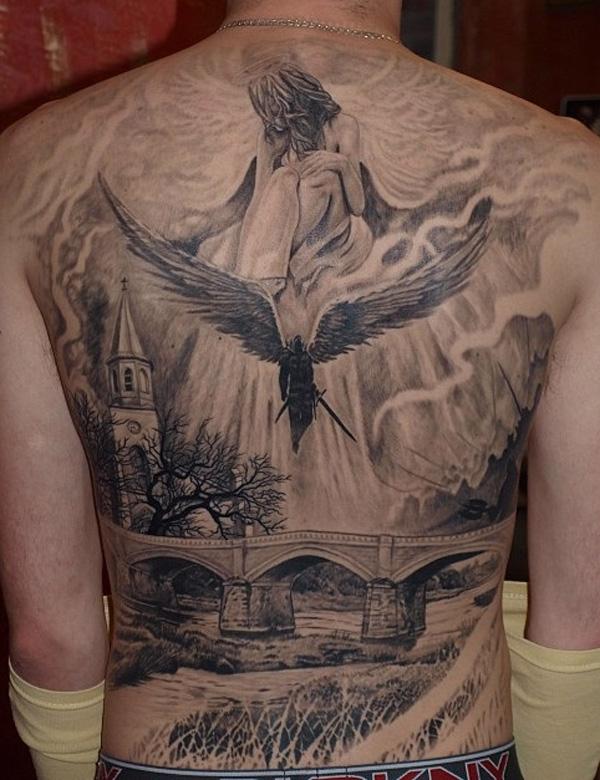 Engel Rücken Tattoo