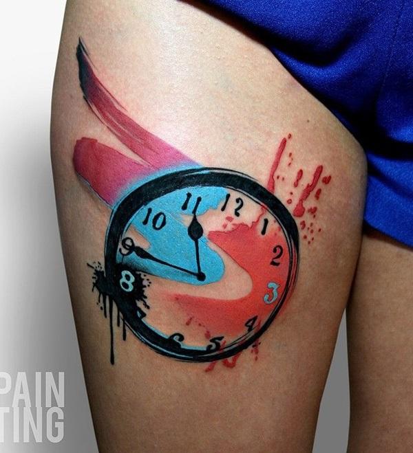 barevné hodiny-stehno-tetování-87