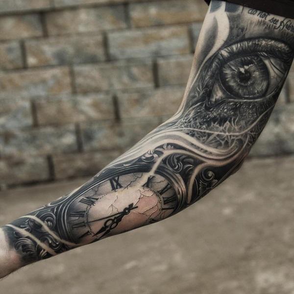hodinky-a-oko-tetování-na-plném rukávu-44