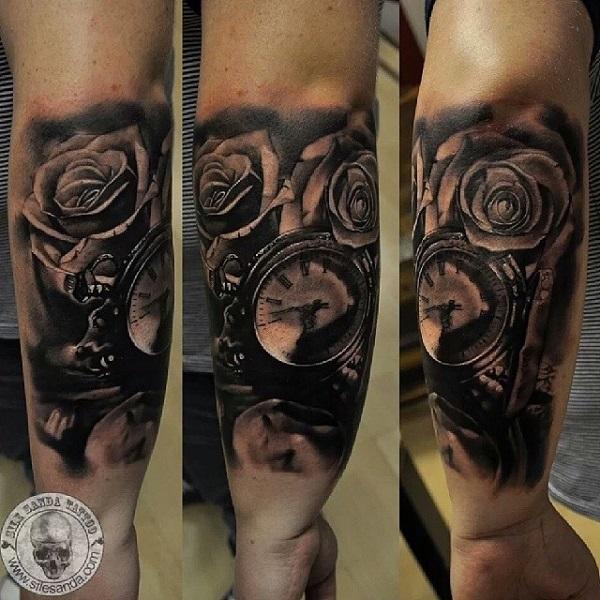 hodinky-a-růže-tetování-57