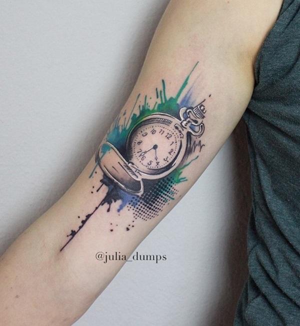 akvarel-kapesní hodinky-tetování-83