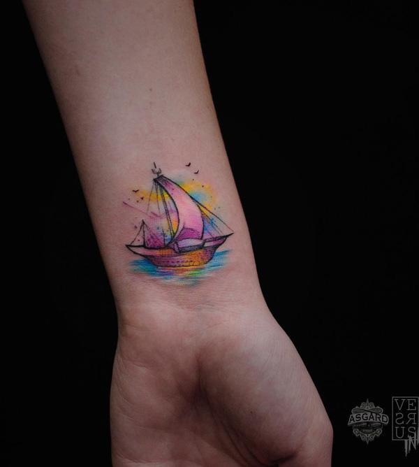 Tetování zápěstí lodi-45