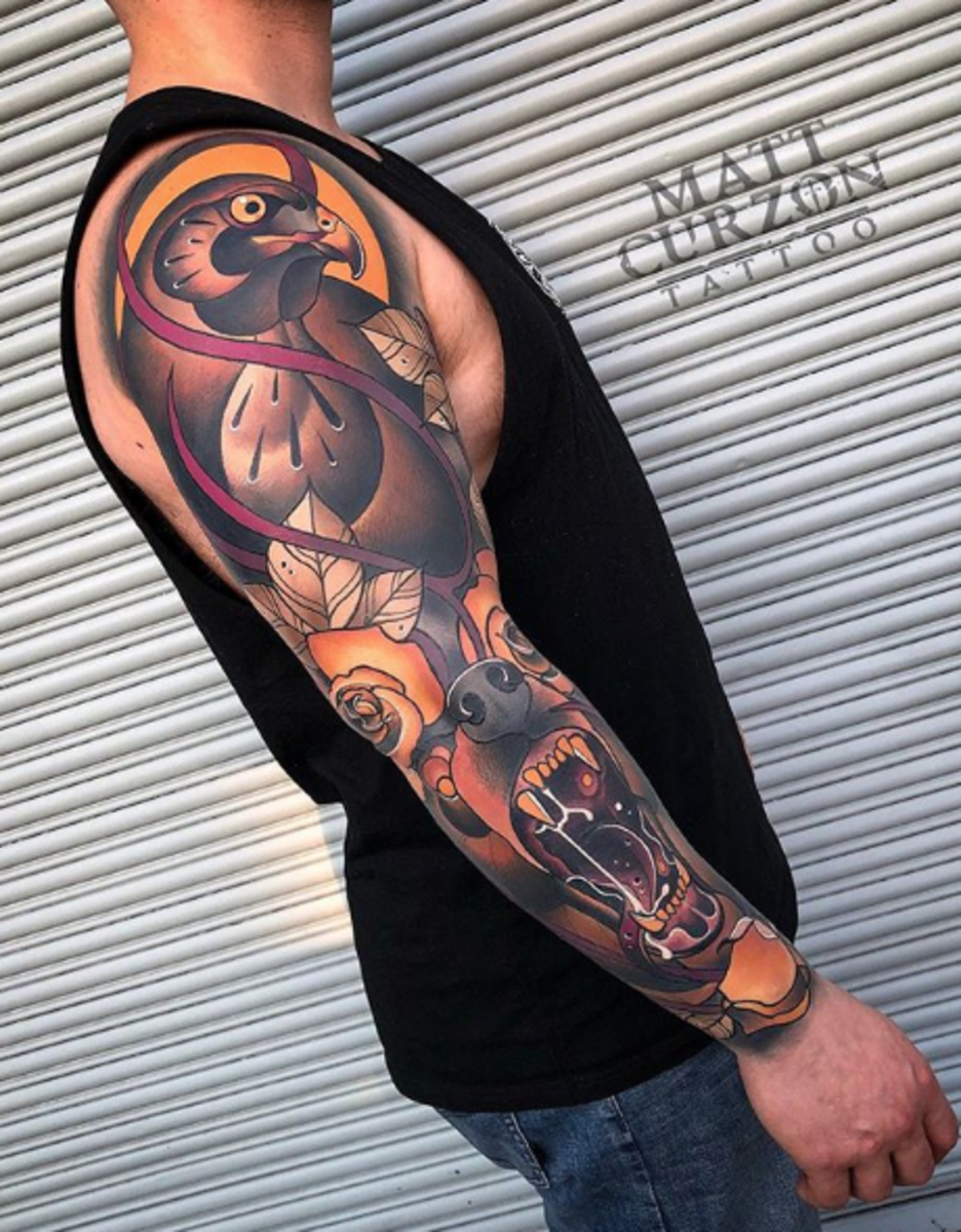 Tattoo, Tätowierer, Tattoo-Idee, Tattoo-Design, Tattoo-Inspiration, Tattoo-Kunst, Tattoo für Männer, Männer-Tattoo, eingefärbt, inkedmag