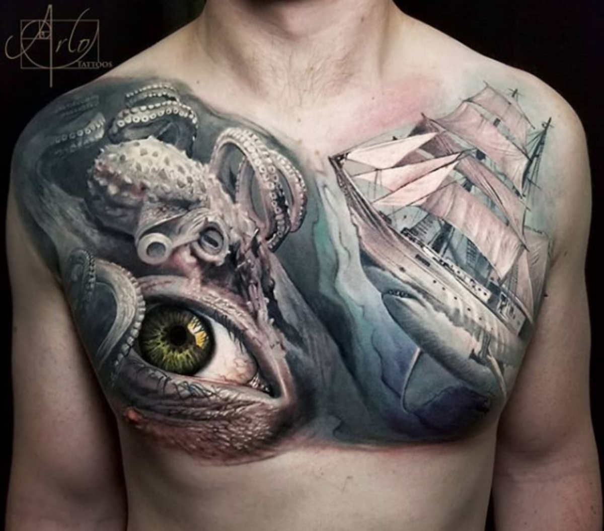 Tattoo, Tätowierer, Tattoo-Idee, Tattoo-Design, Tattoo-Inspiration, Tattoo-Kunst, Tattoo für Männer, Männer-Tattoo, eingefärbt, inkedmag