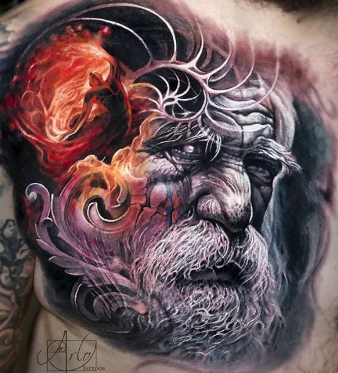 Tattoo, Tätowierer, Tattoo-Idee, Tattoo-Design, Tattoo-Inspiration, Tattoo-Kunst, Tattoo für Männer, Männer-Tattoo, eingefärbt, inkedmag