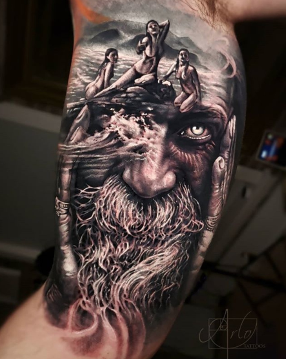Tattoo, Tätowierer, Tattoo-Idee, Tattoo-Design, Tattoo-Inspiration, Tattoo-Kunst, Tattoo für Männer, Männer-Tattoo, eingefärbt, inkedmag