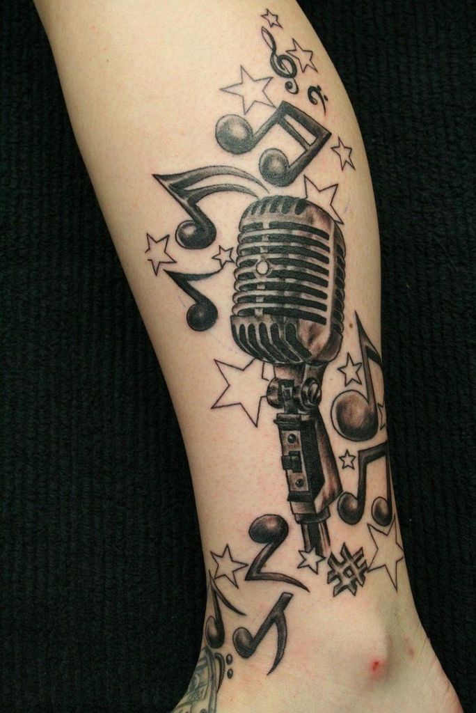 101 geniale Musik-Tattoos, die Sie selbst bekommen möchten