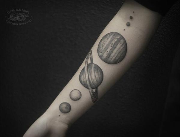 Mond Unterarm Tattoo