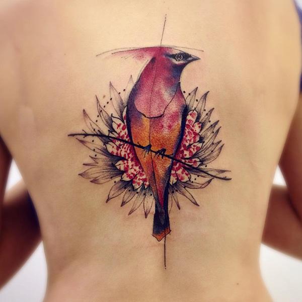 cardinal-bird-back-tattoo-90