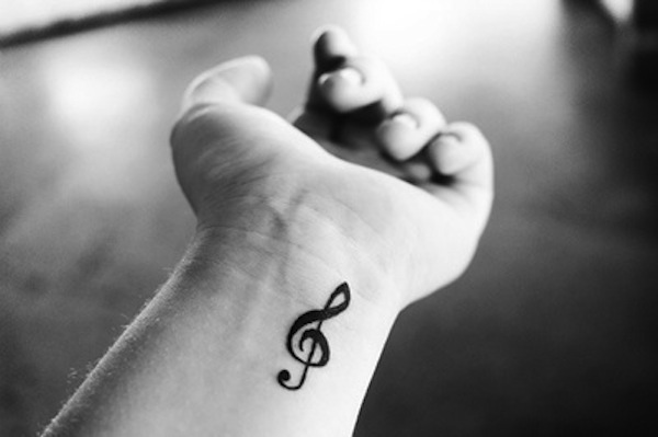 115 Musiknoten Tattoos für Musikliebhaber