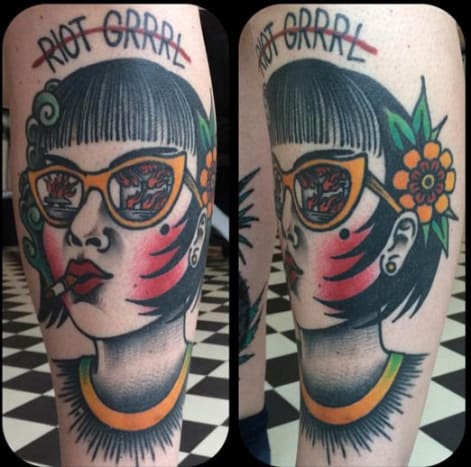 Grrrl power tattoo Victor aka Chili 8