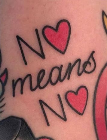 Nein bedeutet kein Tattoo