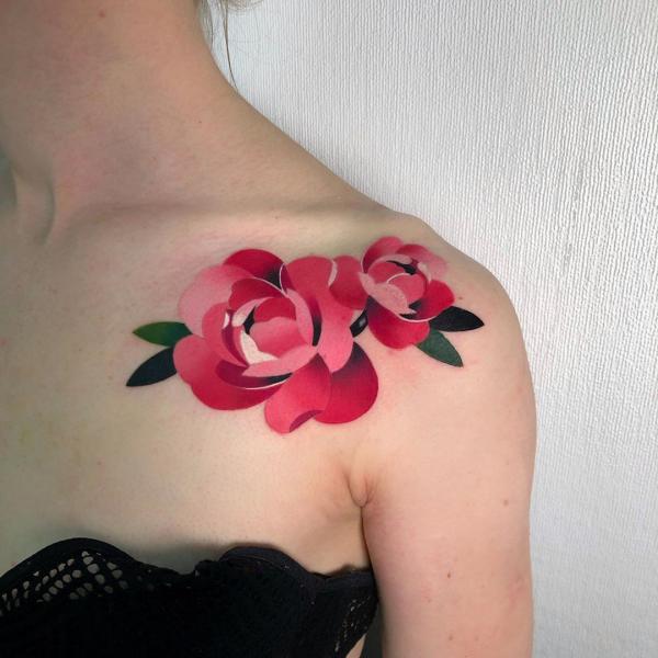 Schulter Rose Tattoo