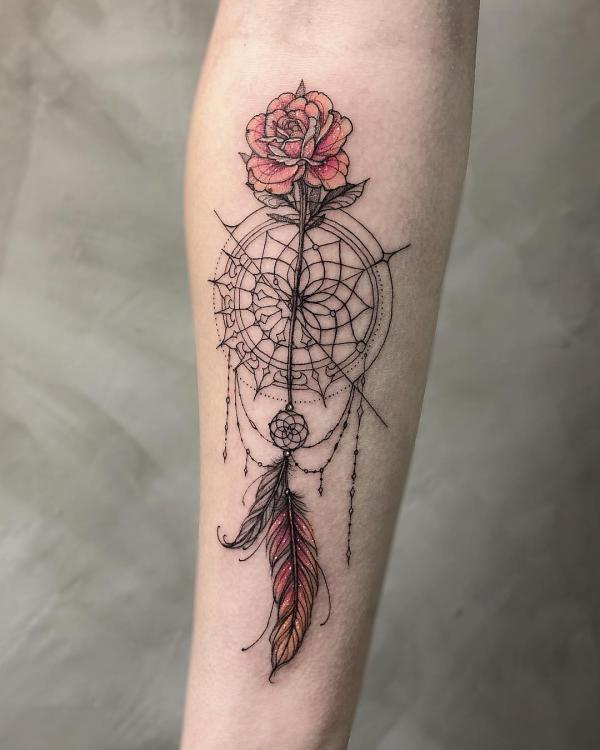 Lapač snů rose tat