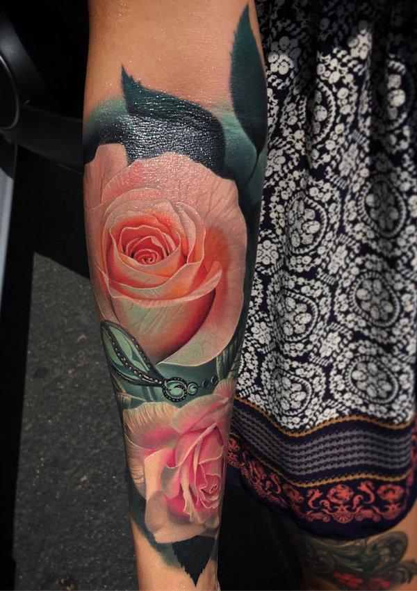 Rose Unterarm Tattoo