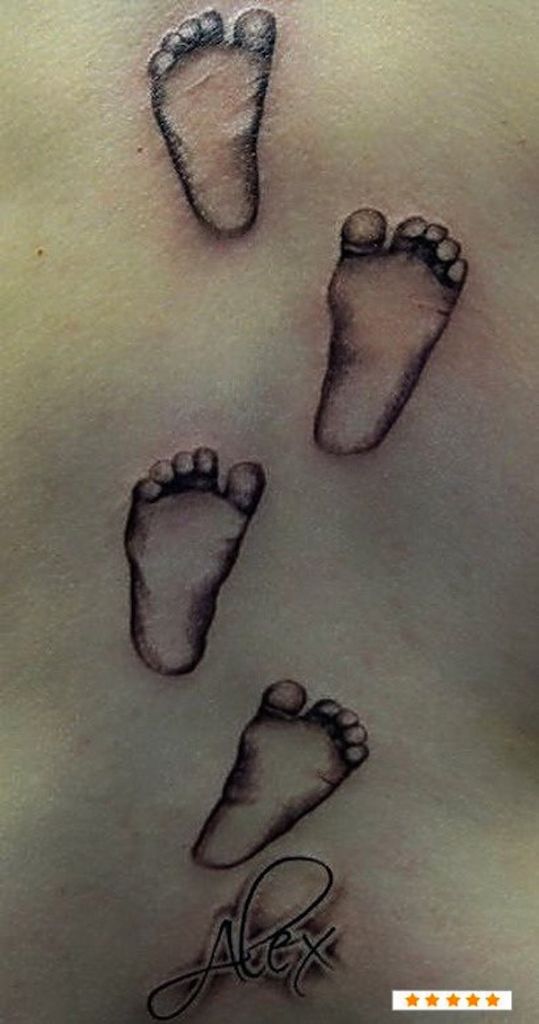 125 Fußabdruck-Tattoos, um Ihre Spuren zu hinterlassen