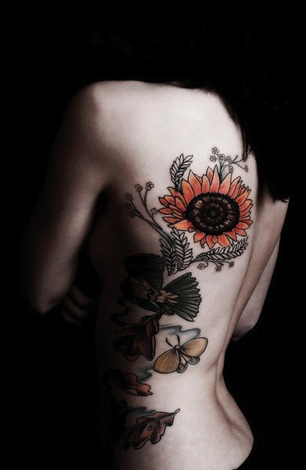 125 Sonnenblumen-Tattoo, um Ihren Tag zu erhellen