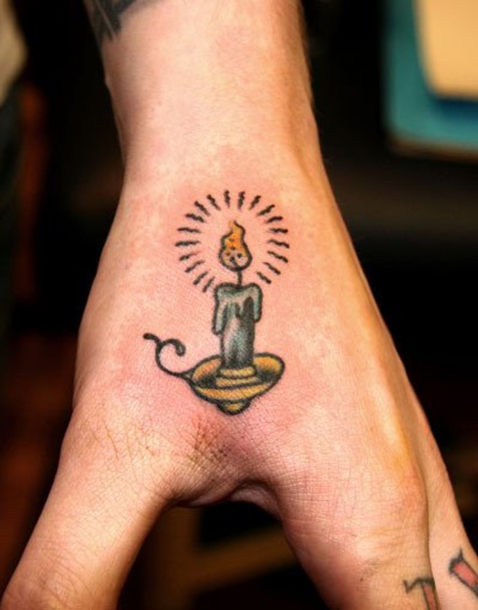 Old-School-Melting-Candle-Tattoo