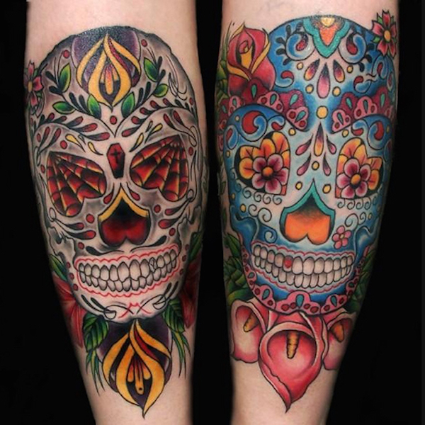 138 coole Zuckerschädel-Tattoos