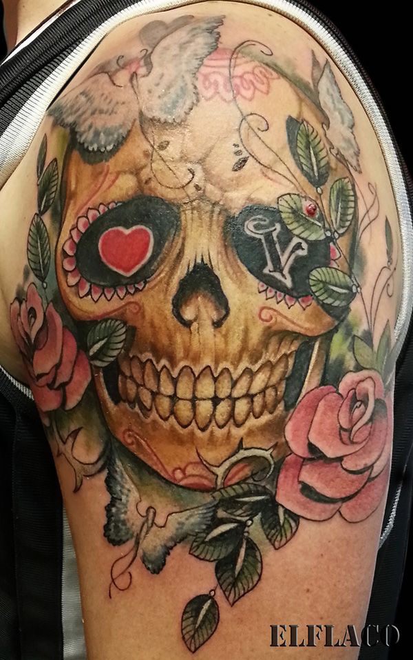 138 coole Zuckerschädel-Tattoos