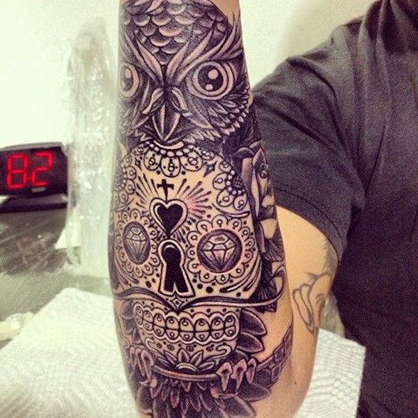 138 coole Zuckerschädel-Tattoos