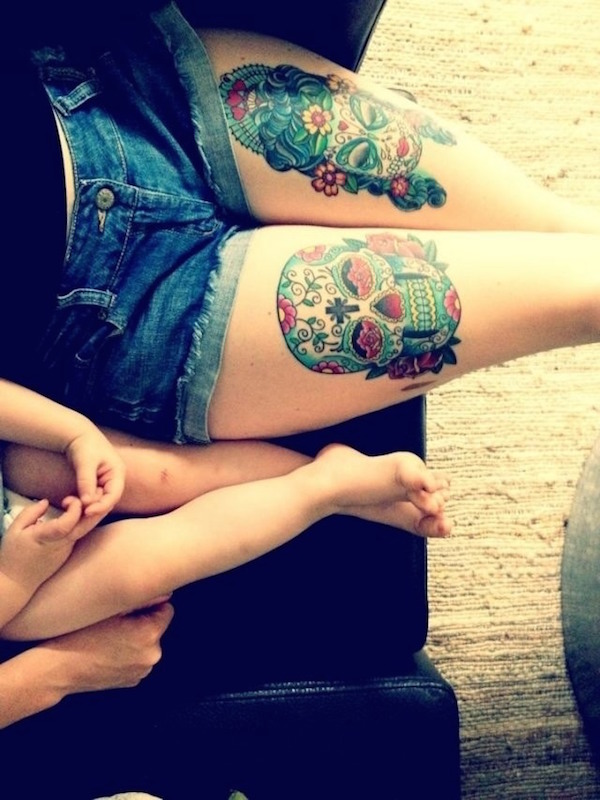 138 coole Zuckerschädel-Tattoos
