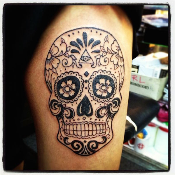 138 coole Zuckerschädel-Tattoos