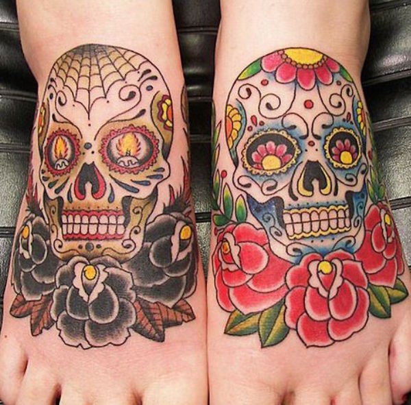 138 coole Zuckerschädel-Tattoos