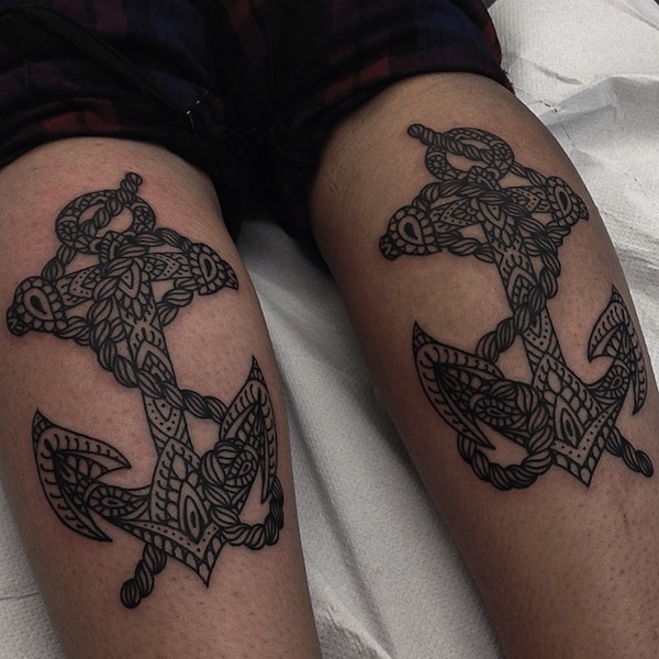 140 beste Anker-Tattoos, um geerdet zu bleiben