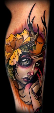 podzimní jelení dáma-tetování-kelly-doty-092912