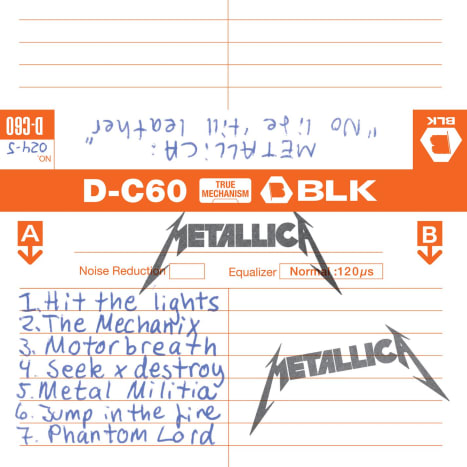 Metallica - No Life Til Leather - تم تسجيله في صيف عام 1982 ، وهو الشريط التجريبي الأكثر انتشارًا من Metallica. يتضمن نسخًا مبكرة من ألبومهم الأول 