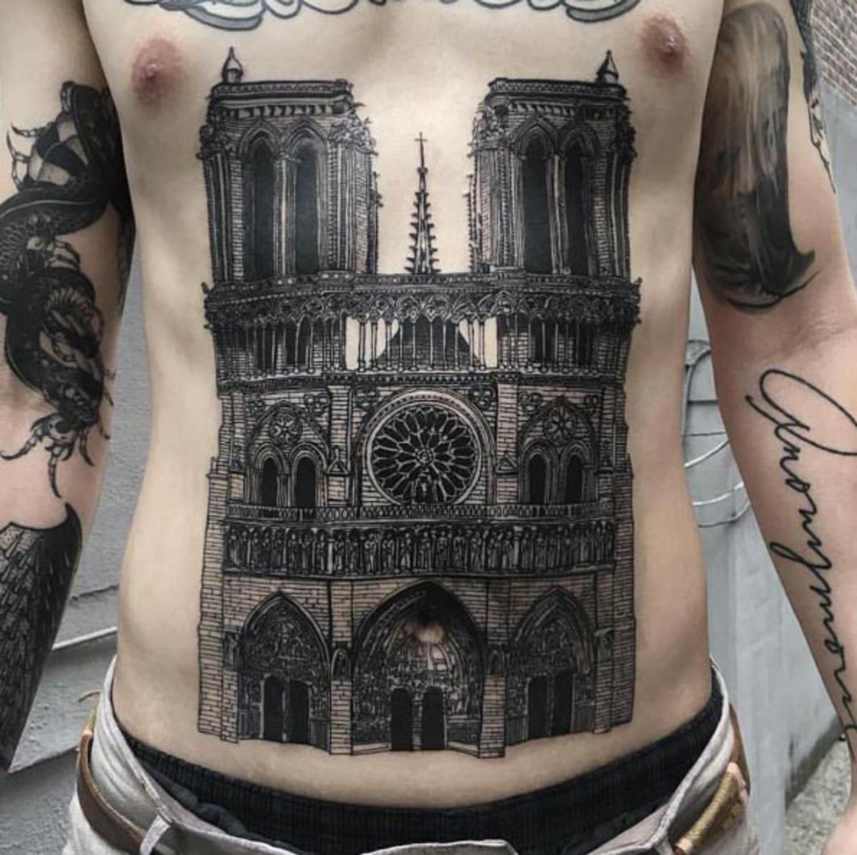 Notre-Dame-Kathedrale-Tattoo