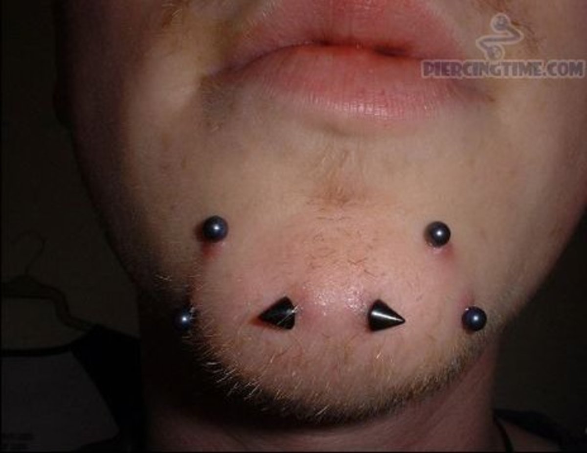 Surface-Chin-Piercings-With-Spike-Black-Barbell