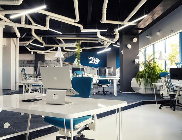 Skurriles Raumschiff als Game Studio Office von Ezzo Design